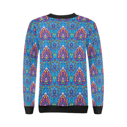 lotus Boho Pattern Print Design LO010 Women Long Sleeve Sweatshirt-JorJune