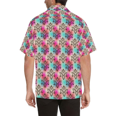 lotus Boho Pattern Print Design LO02 Men Hawaiian Shirt-JorJune