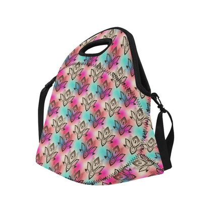 lotus Boho Pattern Print Design LO02 Neoprene Lunch Bag-JorJune