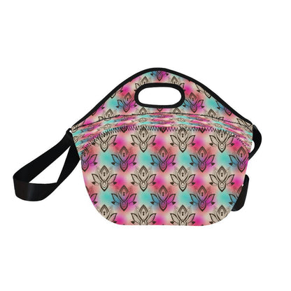 lotus Boho Pattern Print Design LO02 Neoprene Lunch Bag-JorJune