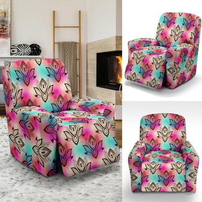 lotus Boho Pattern Print Design LO02 Recliner Slipcover-JORJUNE.COM