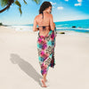 lotus Boho Pattern Print Design LO02 Sarong Pareo Wrap-JORJUNE.COM