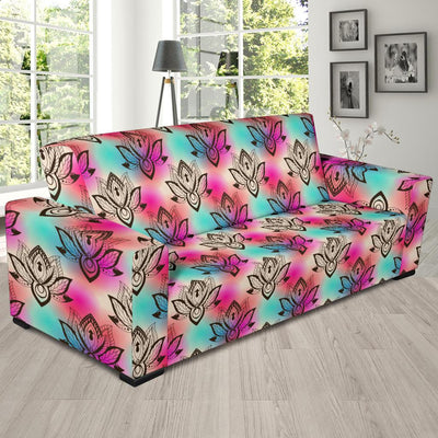 lotus Boho Pattern Print Design LO02 Sofa Slipcover-JORJUNE.COM