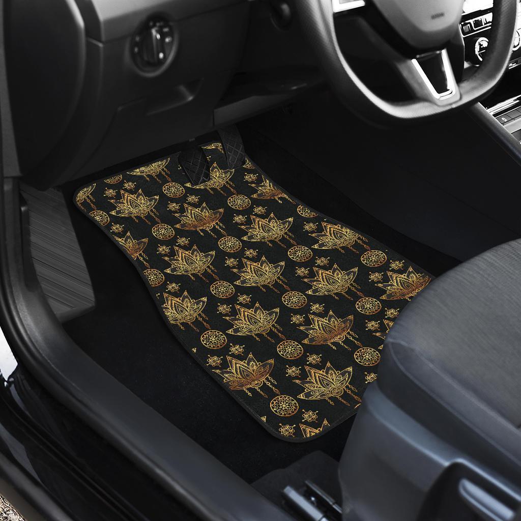 Lotus Boho Pattern Print Design LO03 Car Floor Mats-JORJUNE.COM