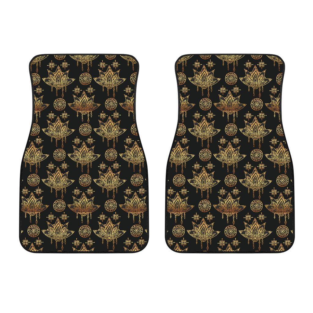 Lotus Boho Pattern Print Design LO03 Car Floor Mats-JORJUNE.COM