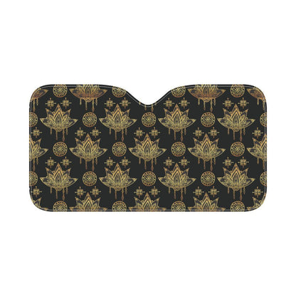 lotus Boho Pattern Print Design LO03 Car Sun Shade-JorJune