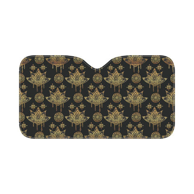 lotus Boho Pattern Print Design LO03 Car Sun Shade-JorJune