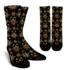 lotus Boho Pattern Print Design LO03 Crew Socks-JORJUNE.COM