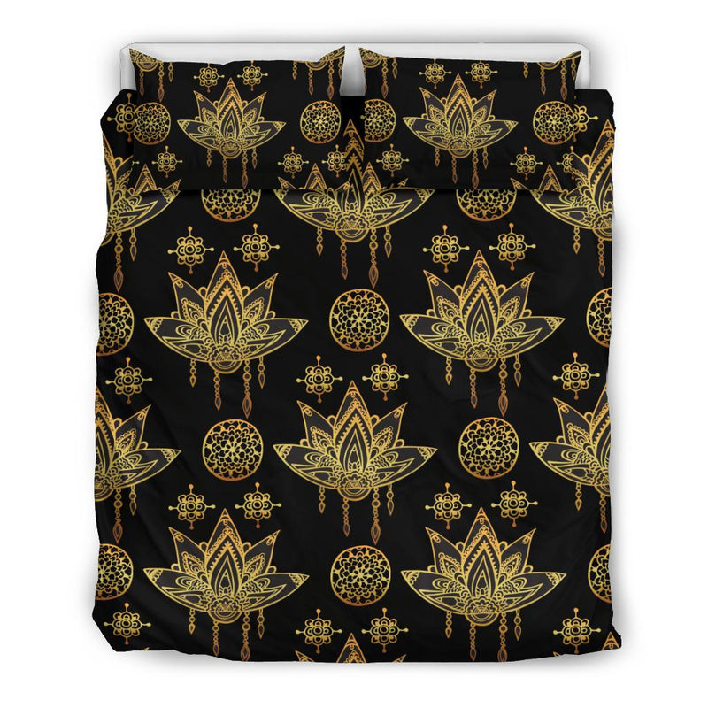 Lotus Boho Pattern Print Design LO03 Duvet Cover Bedding Set-JORJUNE.COM