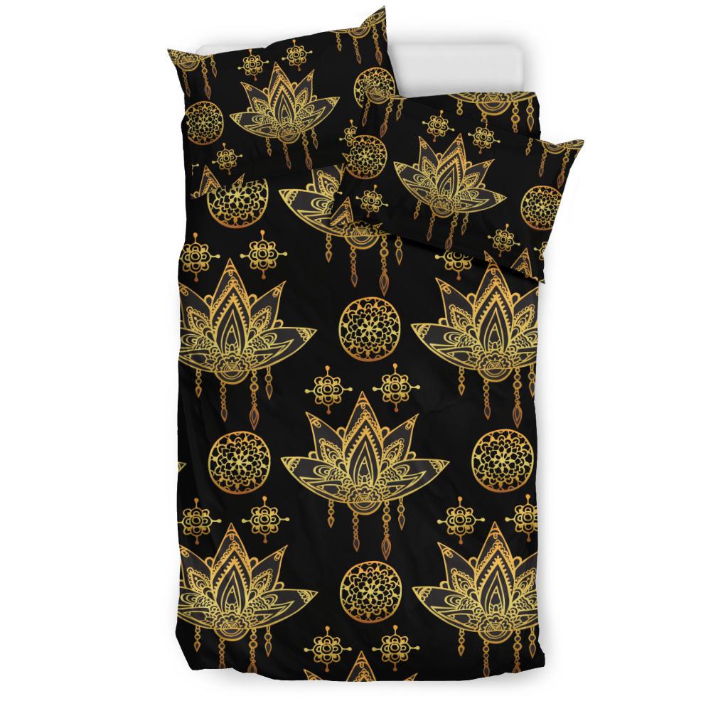 Lotus Boho Pattern Print Design LO03 Duvet Cover Bedding Set-JORJUNE.COM