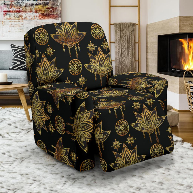 lotus Boho Pattern Print Design LO03 Recliner Slipcover-JORJUNE.COM