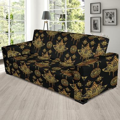 lotus Boho Pattern Print Design LO03 Sofa Slipcover-JORJUNE.COM