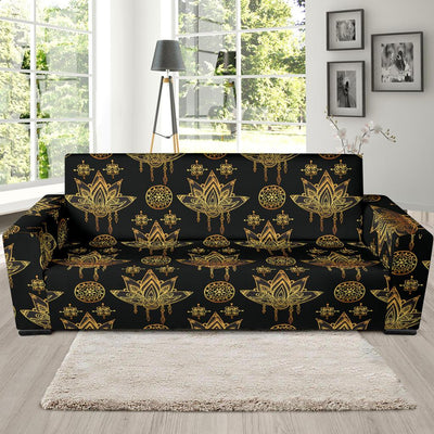 lotus Boho Pattern Print Design LO03 Sofa Slipcover-JORJUNE.COM