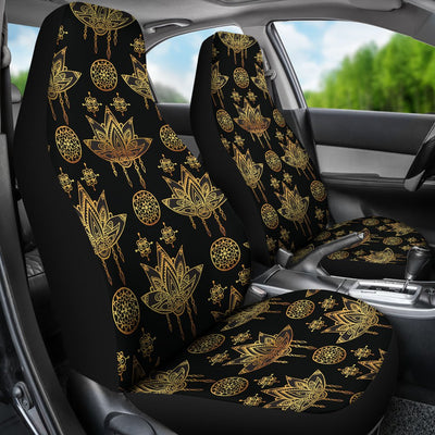 Lotus Boho Pattern Print Design LO03 Universal Fit Car Seat Covers-JorJune