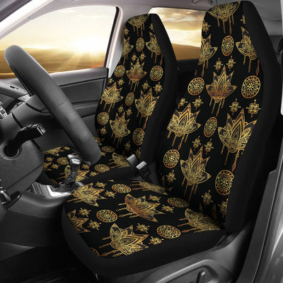 Lotus Boho Pattern Print Design LO03 Universal Fit Car Seat Covers-JorJune