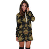 lotus Boho Pattern Print Design LO03 Women Hoodie Dress