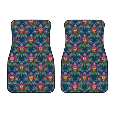 Lotus Boho Pattern Print Design LO04 Car Floor Mats-JORJUNE.COM