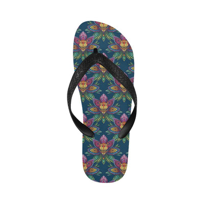 lotus Boho Pattern Print Design LO04 Flip Flops-JorJune