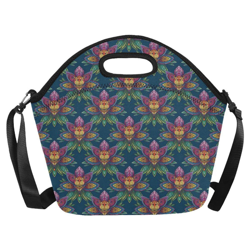 lotus Boho Pattern Print Design LO04 Neoprene Lunch Bag-JorJune