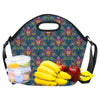 lotus Boho Pattern Print Design LO04 Neoprene Lunch Bag-JorJune