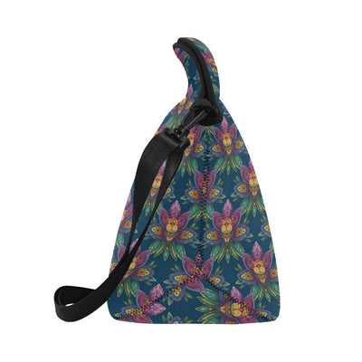 lotus Boho Pattern Print Design LO04 Neoprene Lunch Bag-JorJune