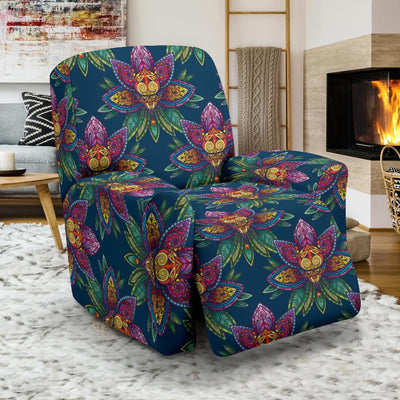 lotus Boho Pattern Print Design LO04 Recliner Slipcover-JORJUNE.COM