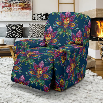 lotus Boho Pattern Print Design LO04 Recliner Slipcover-JORJUNE.COM