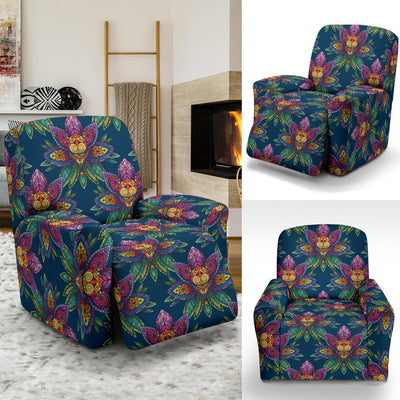 lotus Boho Pattern Print Design LO04 Recliner Slipcover-JORJUNE.COM