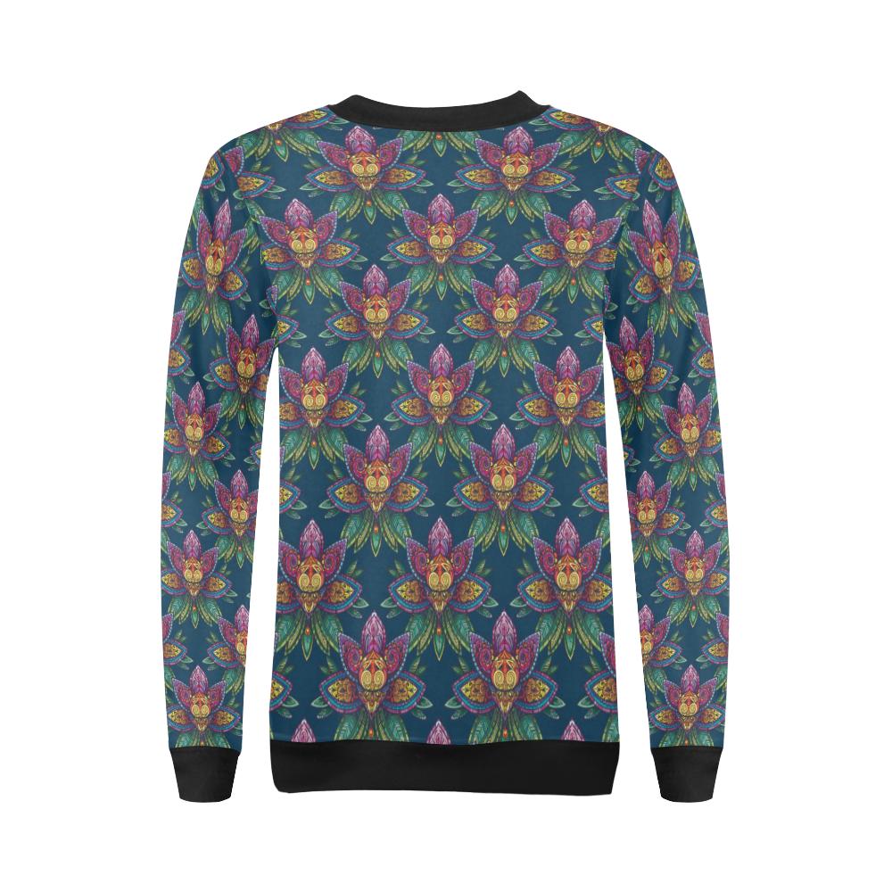 lotus Boho Pattern Print Design LO04 Women Long Sleeve Sweatshirt-JorJune