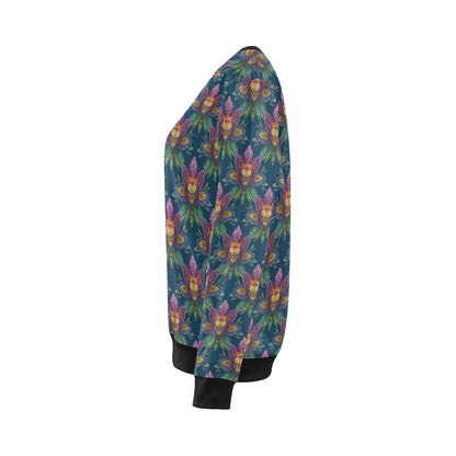 lotus Boho Pattern Print Design LO04 Women Long Sleeve Sweatshirt-JorJune