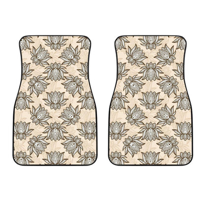 Lotus Boho Pattern Print Design LO05 Car Floor Mats-JORJUNE.COM