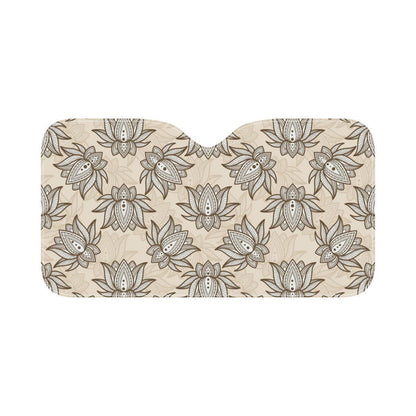 lotus Boho Pattern Print Design LO05 Car Sun Shade-JorJune