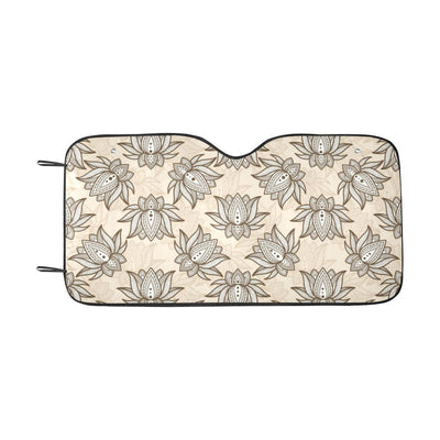 lotus Boho Pattern Print Design LO05 Car Sun Shade-JorJune