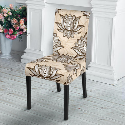 lotus Boho Pattern Print Design LO05 Dining Chair Slipcover-JORJUNE.COM