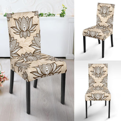 lotus Boho Pattern Print Design LO05 Dining Chair Slipcover-JORJUNE.COM