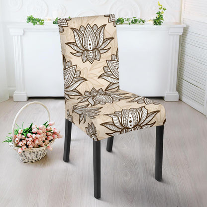 lotus Boho Pattern Print Design LO05 Dining Chair Slipcover-JORJUNE.COM