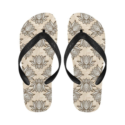 lotus Boho Pattern Print Design LO05 Flip Flops-JorJune