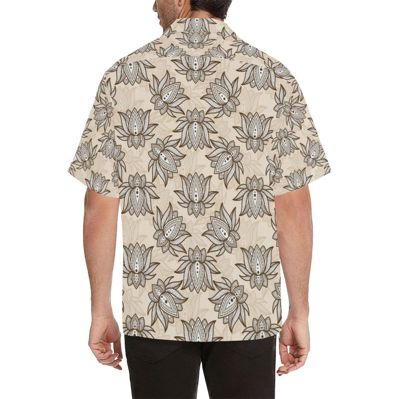 lotus Boho Pattern Print Design LO05 Men Hawaiian Shirt-JorJune