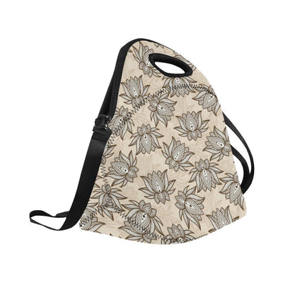 lotus Boho Pattern Print Design LO05 Neoprene Lunch Bag-JorJune