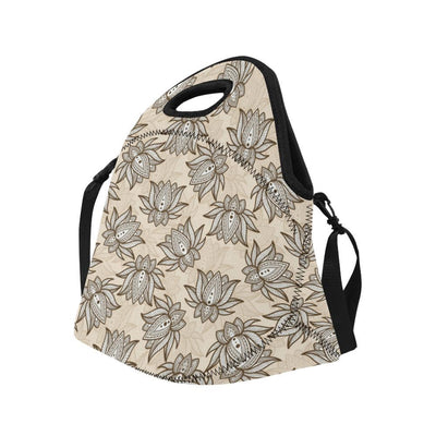 lotus Boho Pattern Print Design LO05 Neoprene Lunch Bag-JorJune