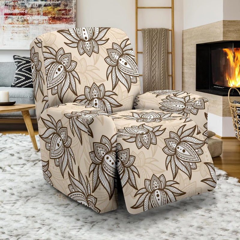 lotus Boho Pattern Print Design LO05 Recliner Slipcover-JORJUNE.COM