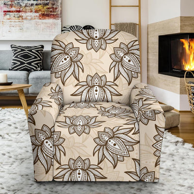 lotus Boho Pattern Print Design LO05 Recliner Slipcover-JORJUNE.COM