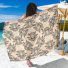 lotus Boho Pattern Print Design LO05 Sarong Pareo Wrap-JORJUNE.COM