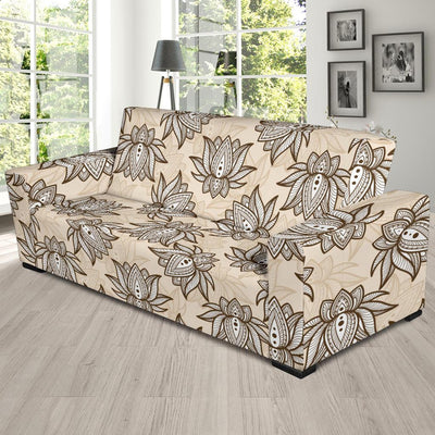 lotus Boho Pattern Print Design LO05 Sofa Slipcover-JORJUNE.COM