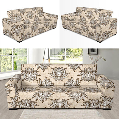 lotus Boho Pattern Print Design LO05 Sofa Slipcover-JORJUNE.COM