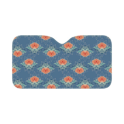 lotus Boho Pattern Print Design LO07 Car Sun Shade-JorJune