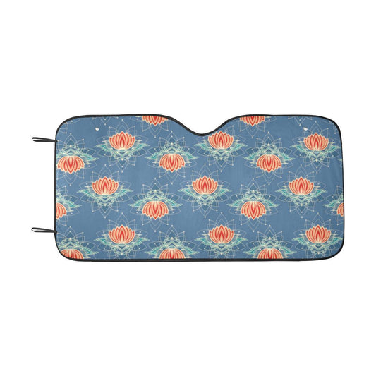 lotus Boho Pattern Print Design LO07 Car Sun Shade-JorJune
