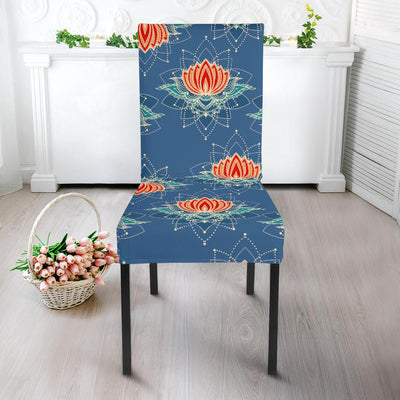 lotus Boho Pattern Print Design LO07 Dining Chair Slipcover-JORJUNE.COM