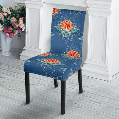 lotus Boho Pattern Print Design LO07 Dining Chair Slipcover-JORJUNE.COM