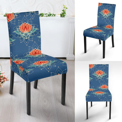 lotus Boho Pattern Print Design LO07 Dining Chair Slipcover-JORJUNE.COM